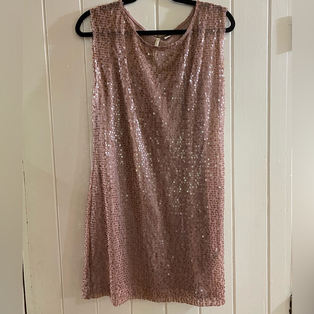 LC Lauren Conrad Pink Sequin Mini Slip Dress